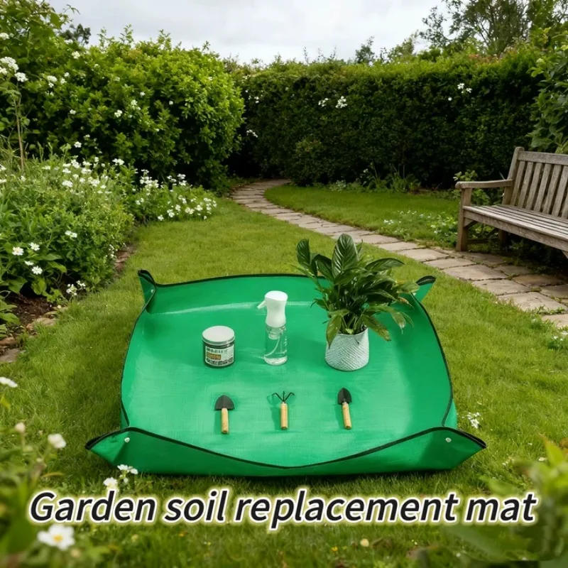 1pc Waterproof Foldable Planting Mat Garden Mat Garden Potting Pad for Flowerpot Transplanting Mixing Soil Plant Pruning Garden