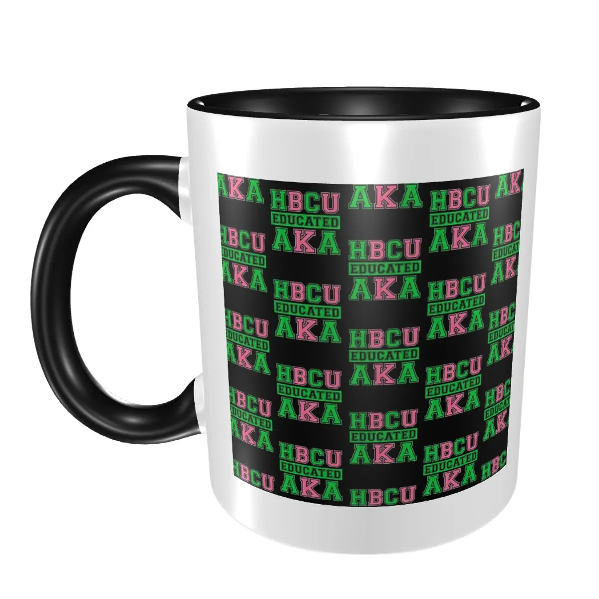HBCU Grad AKA Sorority Paraphernalia, HBCU Educated AKA Mug Ceramic Coffee Cups Tea Mugs Milk Cup Drinkware Gifts for Woman Man