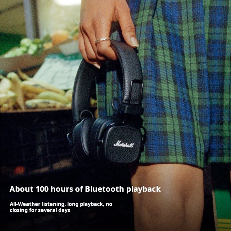 Original Marshall Major V 5 Wireless Bluetooth Headphones Classic Earphones Deep Bass Foldable Pop Rock Retro Music Mic Headset