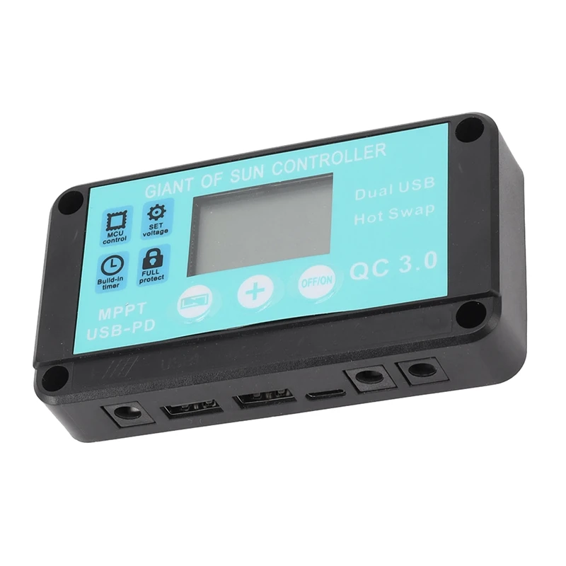 MPPT Solar Charge Controller Multiple Protection Solar Solar QC3.0 Controller With LCD Screen