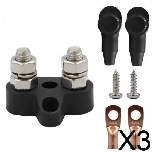 

Комплект распределительных клеммных колодок Черный сверхмощный аккумуляторный штифт для установки автомобильной морской проводки