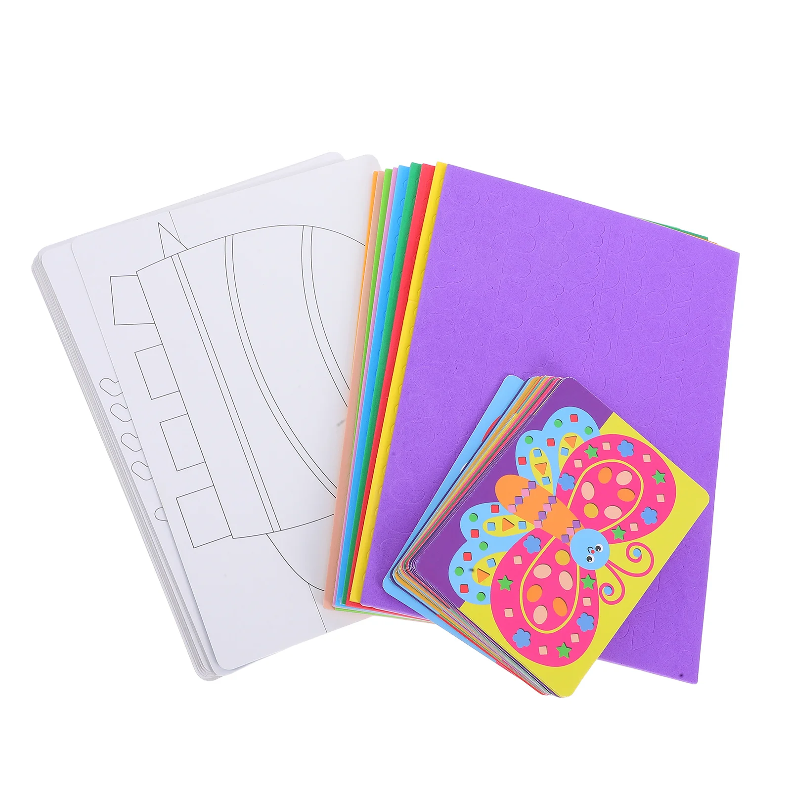 1 conjunto de adesivo de espuma eva, quebra-cabeça 3d de desenho animado, aprendizagem de animais, educação, kit de artesanato diy, materiais de atividades de arte pré-escolar