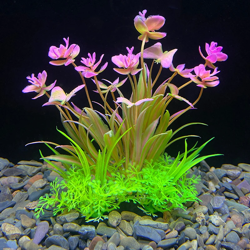 Tanque de peixes simulação de plástico planta aquário artificial diy planta aquática água grama decorações do tanque de peixes acessórios