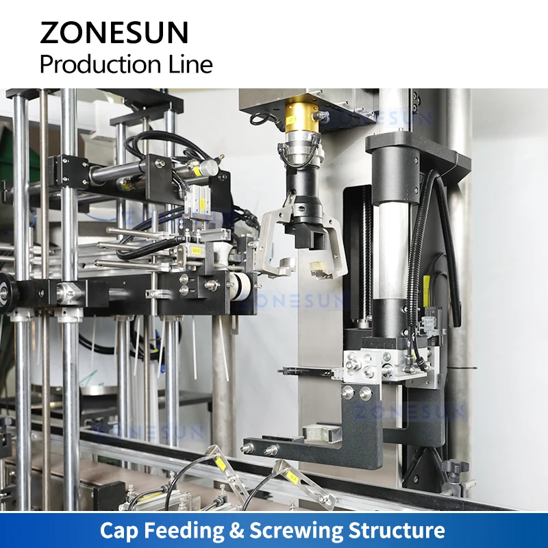 Zonesun ZS-FAL180F10 Automatic Bottling Line Piston Filler Trigger Sprayer Capping Machine Round Bottle Label Applicator