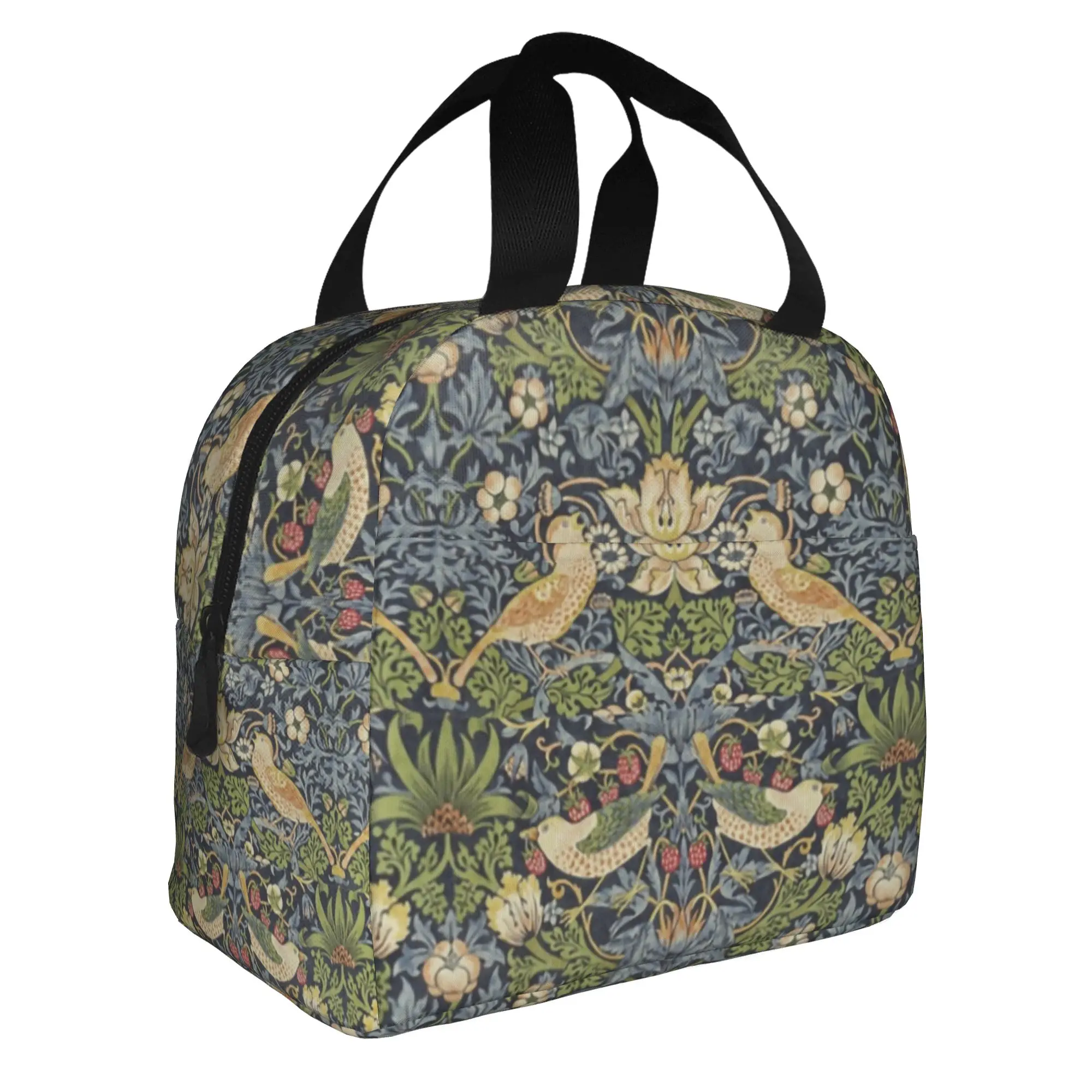 William Morris Resuable Lunch Boxes Women Waterproof Textile Pattern Cooler Thermal Food Insulated Lunch Bag School