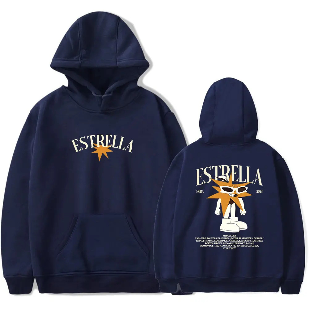 Mora Estrella World Tour Vintage 90s, Hoodie Unisex Harajuku Hip-hop pakaian jalanan musim semi dan musim gugur