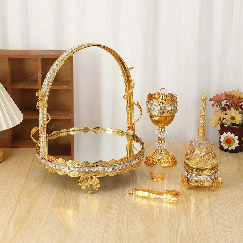 Basket Cross border European style Incense Burner Set Incense Pot Home Decoration Antique