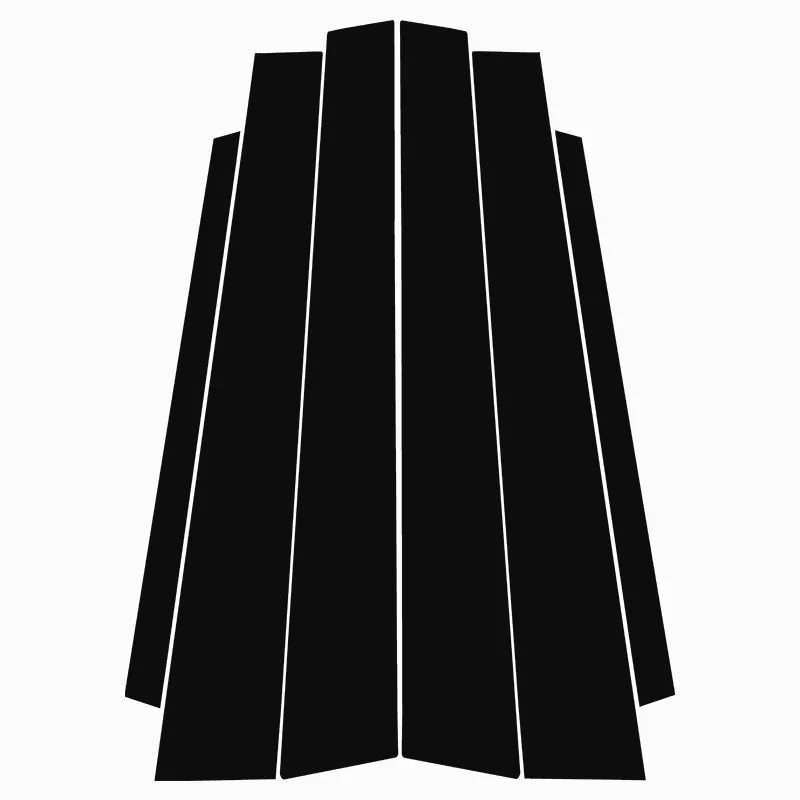 

Черные автомобильные стойки, накладки на дверные стойки, 6 шт. для Mercedes Benz E-Class W210 1996 1997 1998 1999 2000 2001 2002