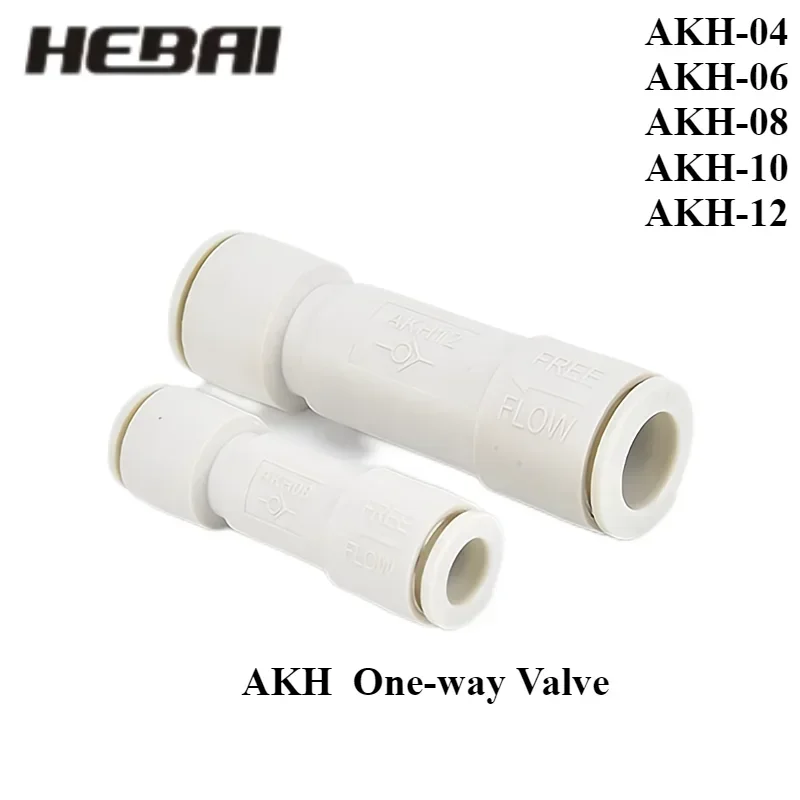 HEBAI Pneumatic One Way Air Check Valve AKH04-00 AKH06-00 AKH08-00 AKH10-00 AKH012-00 Non Return Check Valve