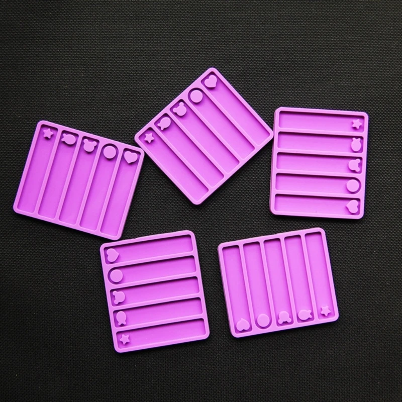 DIY Keychain Molds Handmade Craft Moulds Unique Rectangle Silicone Molds Keyring Mould Silicone Material for DIY Dropsale