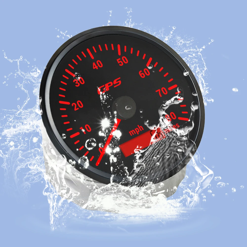 ELING 110MM Speedometer Odometer GPS 0-80MPH 0-120MPH 0-160MPH for Auto Motorcycle Truck with 7 Color Backlights 12V 24V