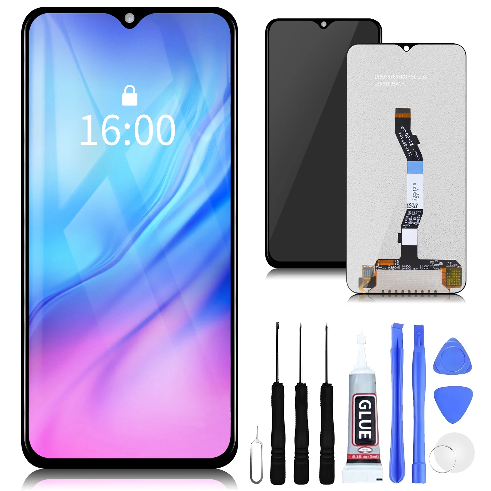 Substituição da tela sensível ao toque, digitalizador para Xiaomi Redmi Note 8 Pro, M1906G7G, M1906G7I, 6,53\