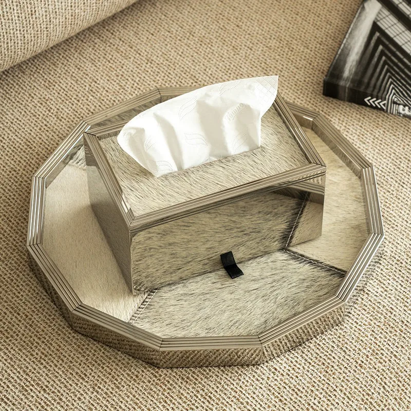 Tissue box, living room light luxury pumping paper box, light luxury high-end high-value tissue box 2025 new living room tissue