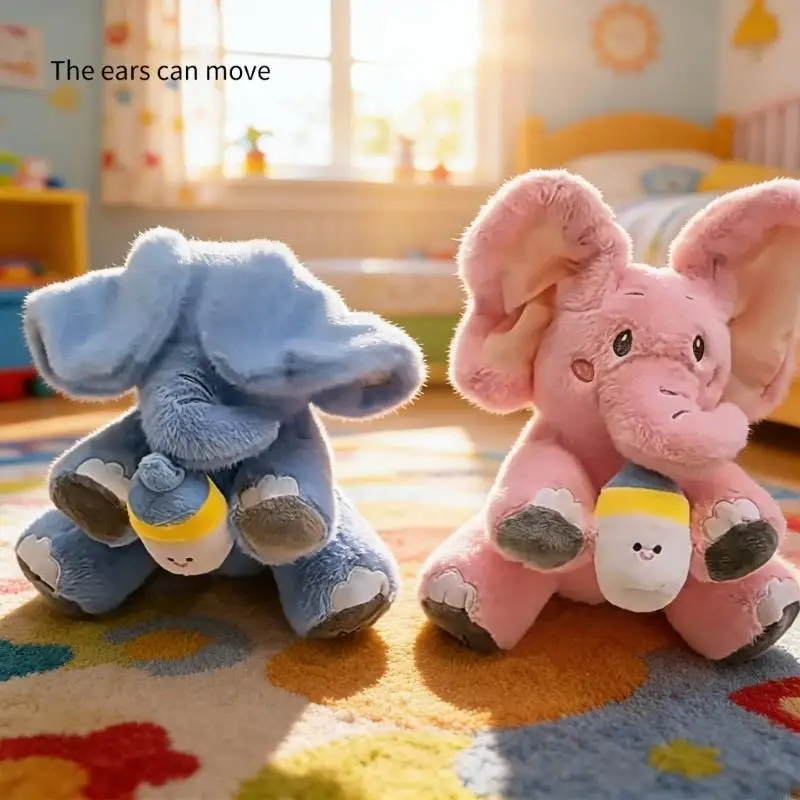 

Singing Plush Elephant Toy With Lovely Sounds And Songs Moveable Ear Kids Interactive Roleplay Cuddle Doll Comfort Toy A2UB