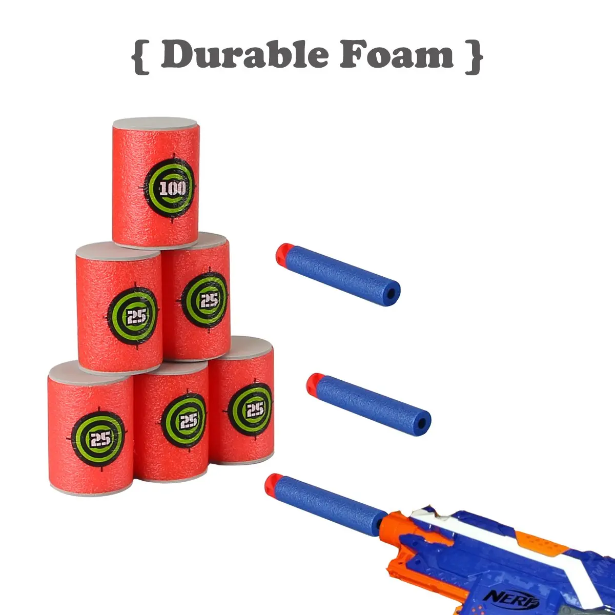 EVA Foam Bullet Target Dart Toys per Nerf N-strike Fixed Elite Games forniture per l'addestramento dei bambini giocattolo 6 pezzi/12 pezzi/18 pezzi proiettili morbidi