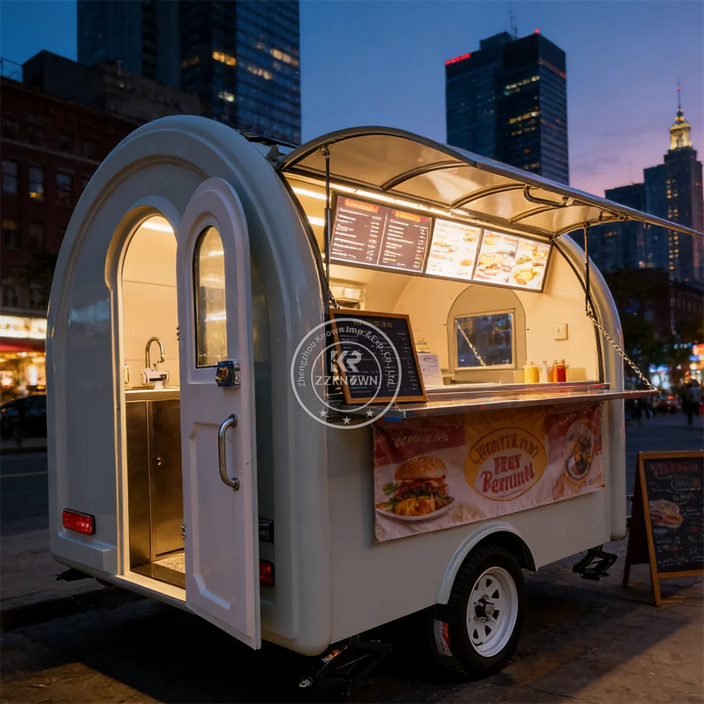 Mobile Vintage Bbq Fast Pizza Food Cart Trailer Fully Equipped Food Truck Trailer Ice Cream Coffee Food Trailer for Sale