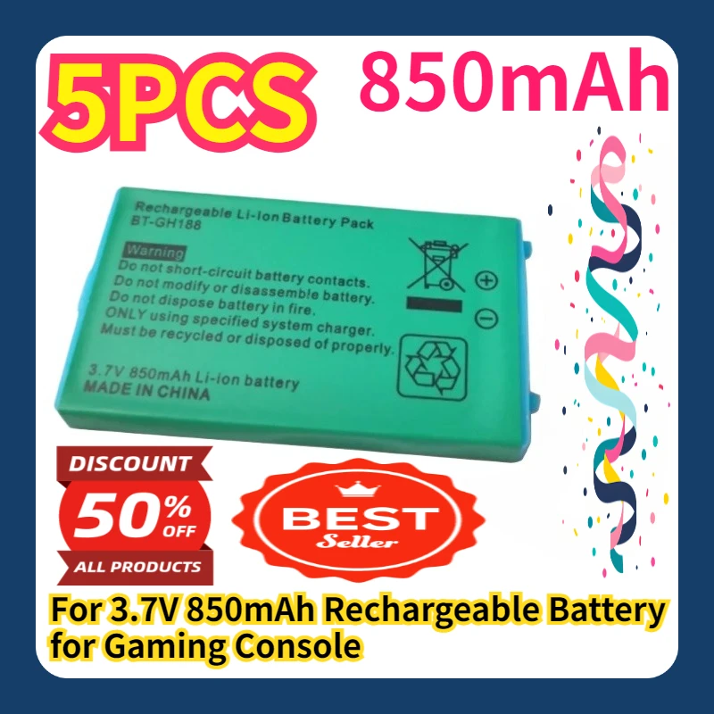 

For 3.7V 850mAh Rechargeable Battery for Gaming Console
