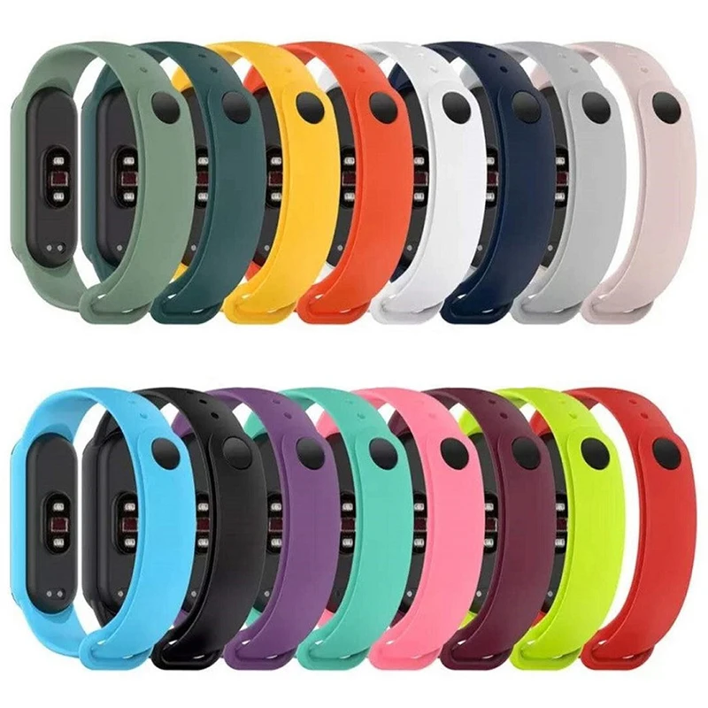 Watchband For Mi Band 7 6 5 Bracelet Xiaomi Band7 Band 6 Band5 Strap Silicone Sport Replacement Wristband Smartwatch Accessories