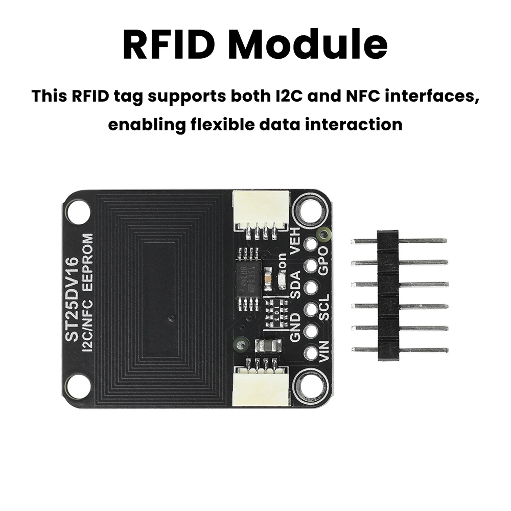 ST25DV16K RFID Dynamic Tag Frequency Module with I2C NFC Dual Interface 16Kbit EEPROM Wireless Configuration for IoT Devices