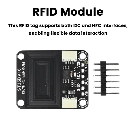 ST25DV16K RFID Dynamic Tag Frequency Module with I2C NFC Dual Interface 16Kbit EEPROM Wireless Configuration for IoT Devices