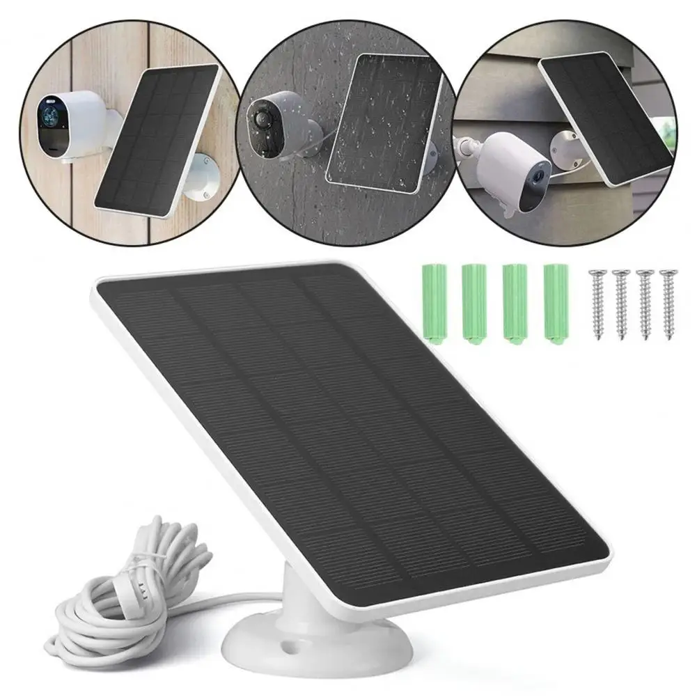 Security Camera Solar Panel Ultra-thin Solar Panel Weatherproof Solar Panel Charger for Arlo Pro Cameras with Adjustable Mount view 5