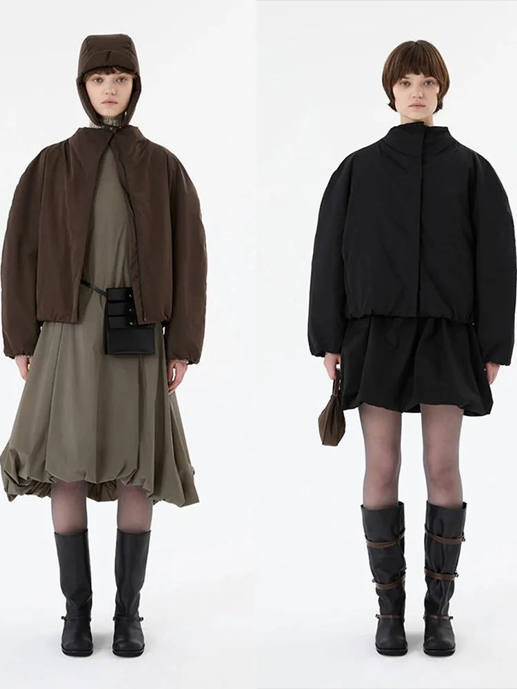 

Повседневная женская одежда свободного силуэта в стиле ретро, универсальная хлопковая одежда с воротником-стойкой и застежкой-молнией, цвет