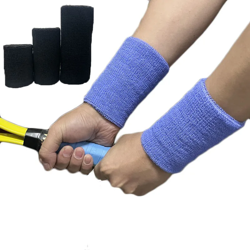 2 sztuk frotka na nadgarstek, sportowe opaski na rękę tenis potu zespoły ochraniacz na rękę do koszykówki siatkówka padel Fitness opaski okład na rękę mankiet