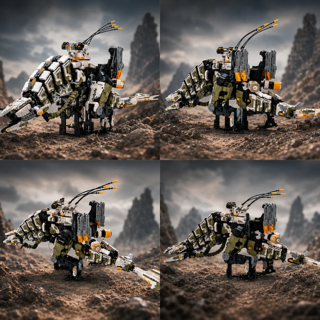 Dawned Horizon Thunder Beast Building Blocks Set Huge Collection Model Bricks Desktop Decoration Creative Toy Adult Gift 4896PCS