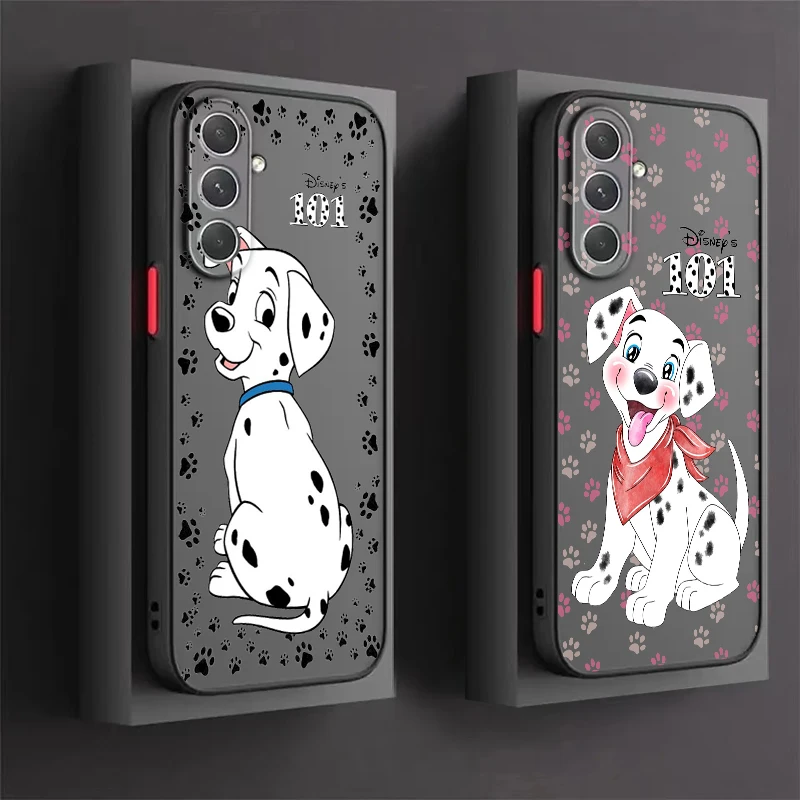 101 Spotted Dog Disney Cute Frosted Translucent For Samsung Note 20 A35 A03 A54 A31 A22 A34 A14 A24 A04 A55 5G Back Phone Case