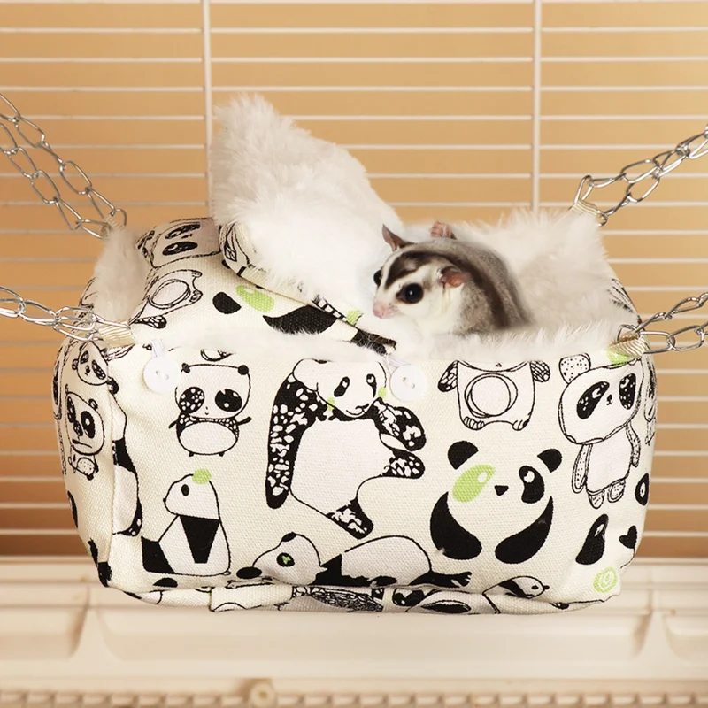 Warm Hamster Nest Winter Sugar Glider Squirrel Warm Cotton Nest Hammock Small Animal Shelter Pet Products Cages 1pcs