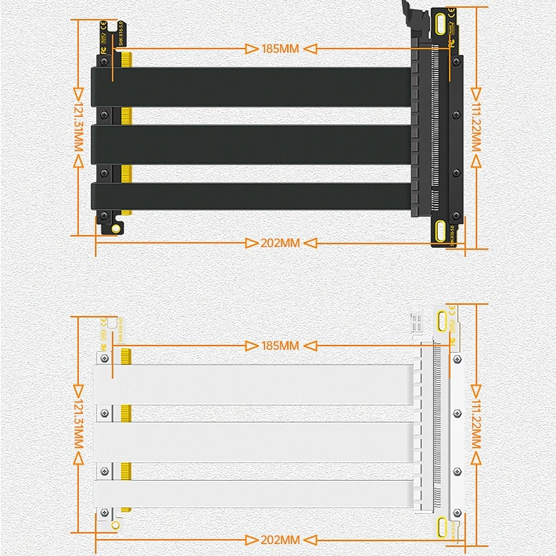 新しく改訂されたpci express 4.0デュアルリバースコネクタケーブル,pcie 4.0 x16,isierシールド,非常に設計されたエクストリームシャーシ