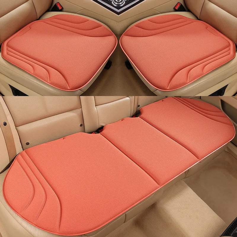 Kcimo 1 Stück Universelles Auto-Sitzkissen für Vorder- und Rücksitze, Atmungsaktiver Latex-Schutzbezug, Ganzjahres-Autositz-Zubehör – Detail 8