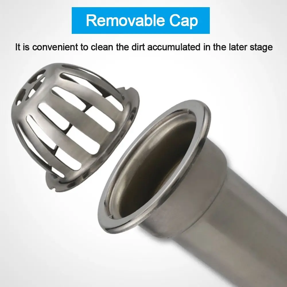 

Balcony Roof Floor Drain Stainless steel Round Large Displacement Anti-blocking Filter Screen Cover Outdoor Floor Drain