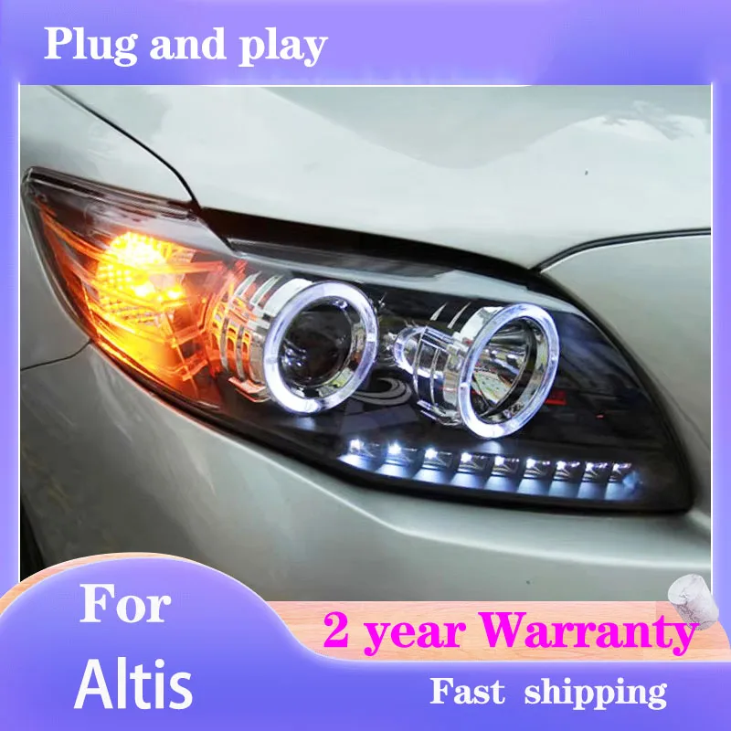 

Car Styling for Toyota Corolla Altis Headlights 2008-2010 Altis Head Light DRL Turn Signal Low High Beam Projector Lens