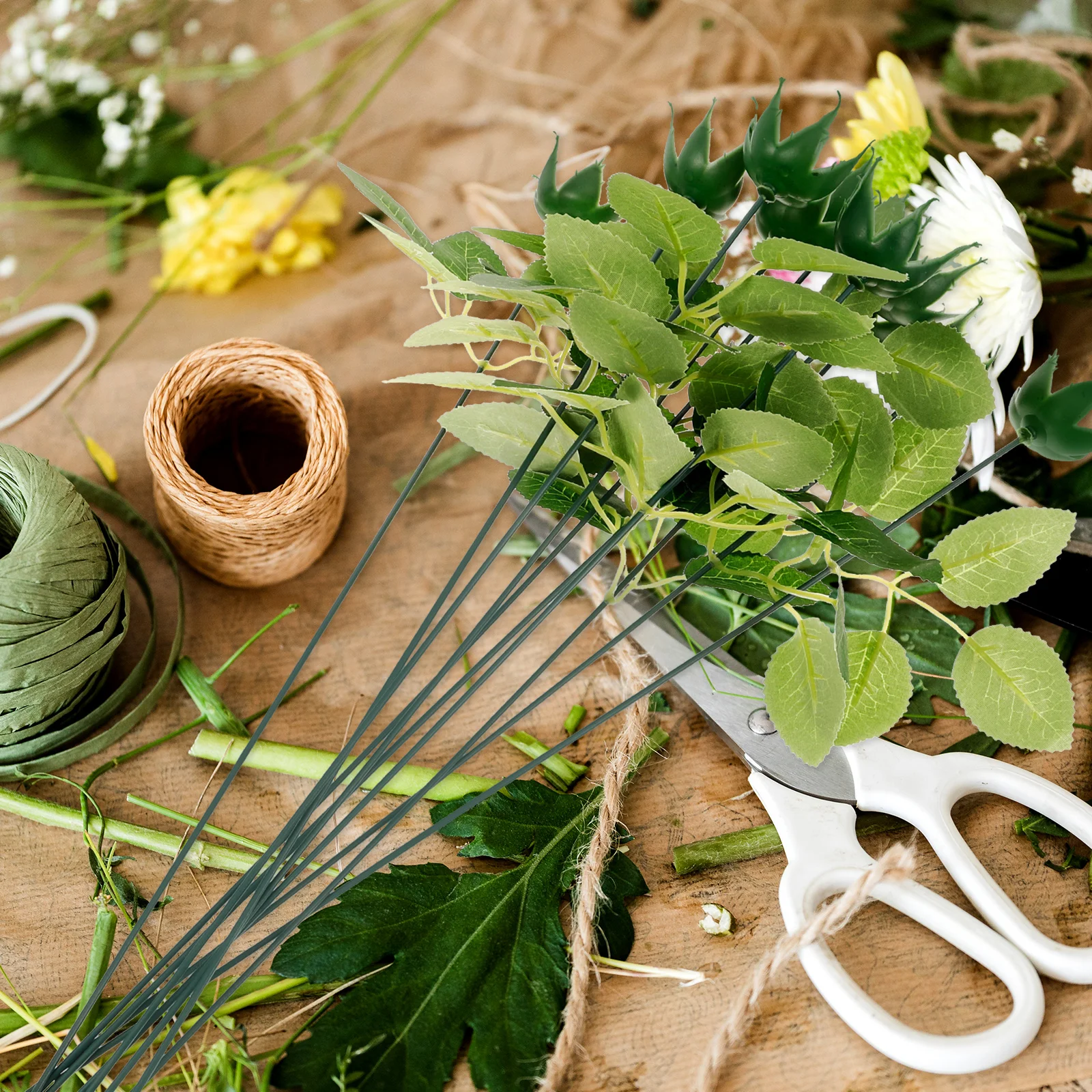 

1Set Floral Arrangement Supplies Fake Flower Calyxes Stems Leaves Plastic DIY Flowers Craft Kit Floral Arrangement Supplies