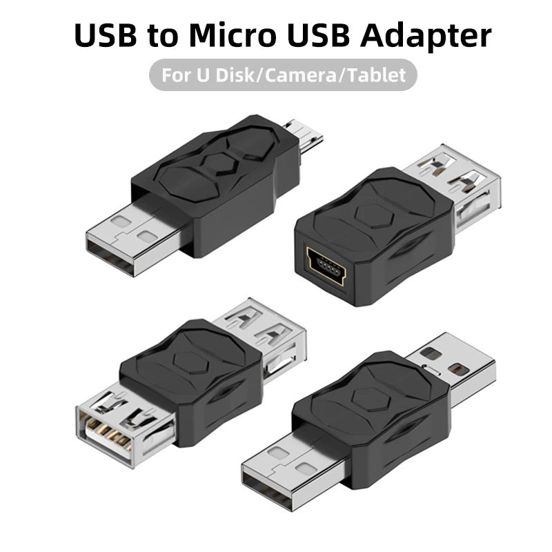 

Адаптер USB-Micro USB Преобразователь Mini USB «папа-мама» 480 Мбит/с USB-удлинитель для U-диска, телефона, планшета, камеры