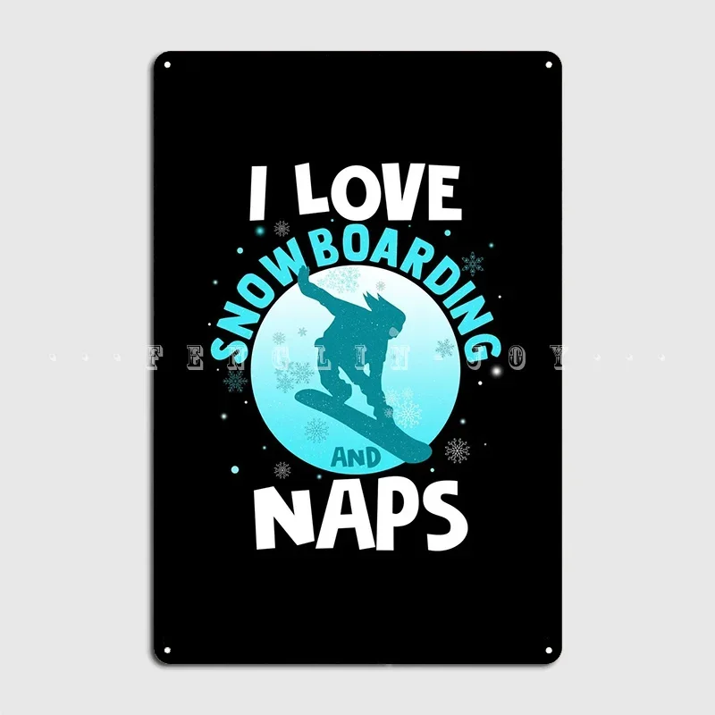 Snowboarder Ski Slopes Poster Metal Plaque Create Cave Pub Club Home Plates Tin Sign Posters