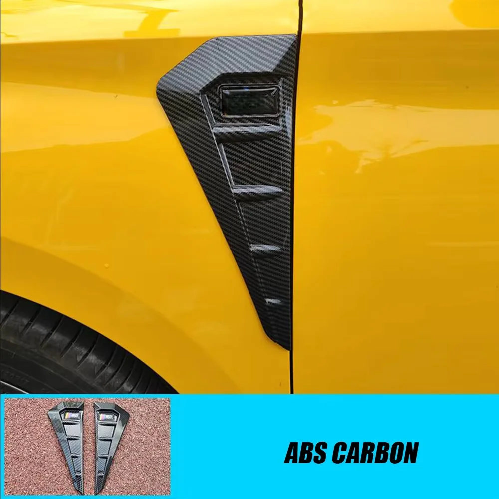 For MG GT MG 5 2022 2023 Carbon Black Car Side Wing Fender Door Emblem Badge Sticker Garnish Spoiler Trim ABS chrome Accessories