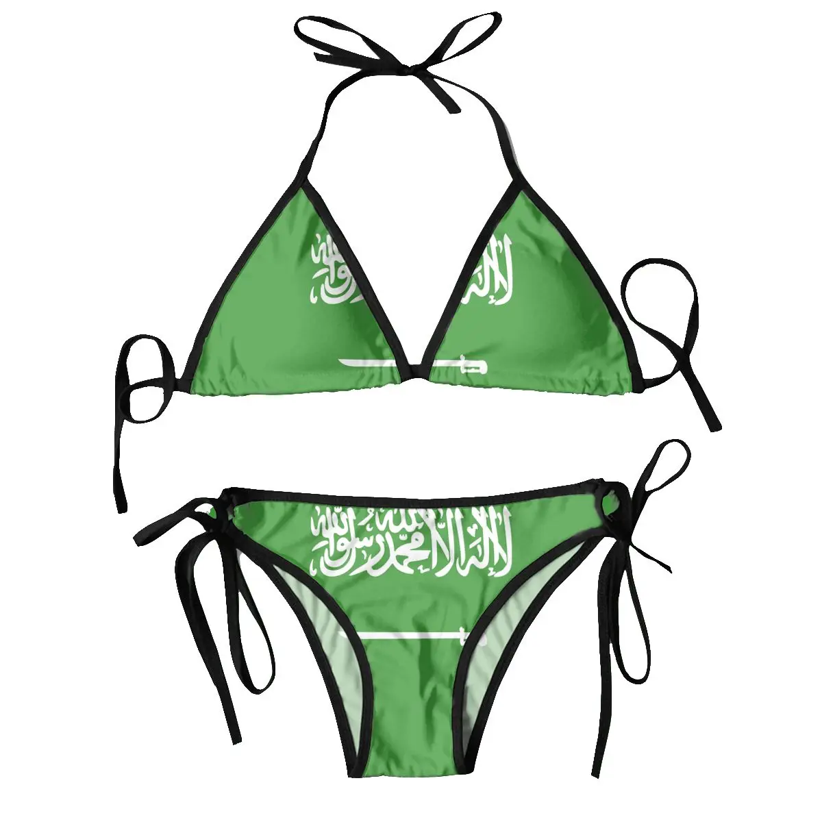 2024 Badpak Saoedi-Arabië Vlag Mujer Vrouwen Badmode Zomer Beachwear Badpak Bikini Sets