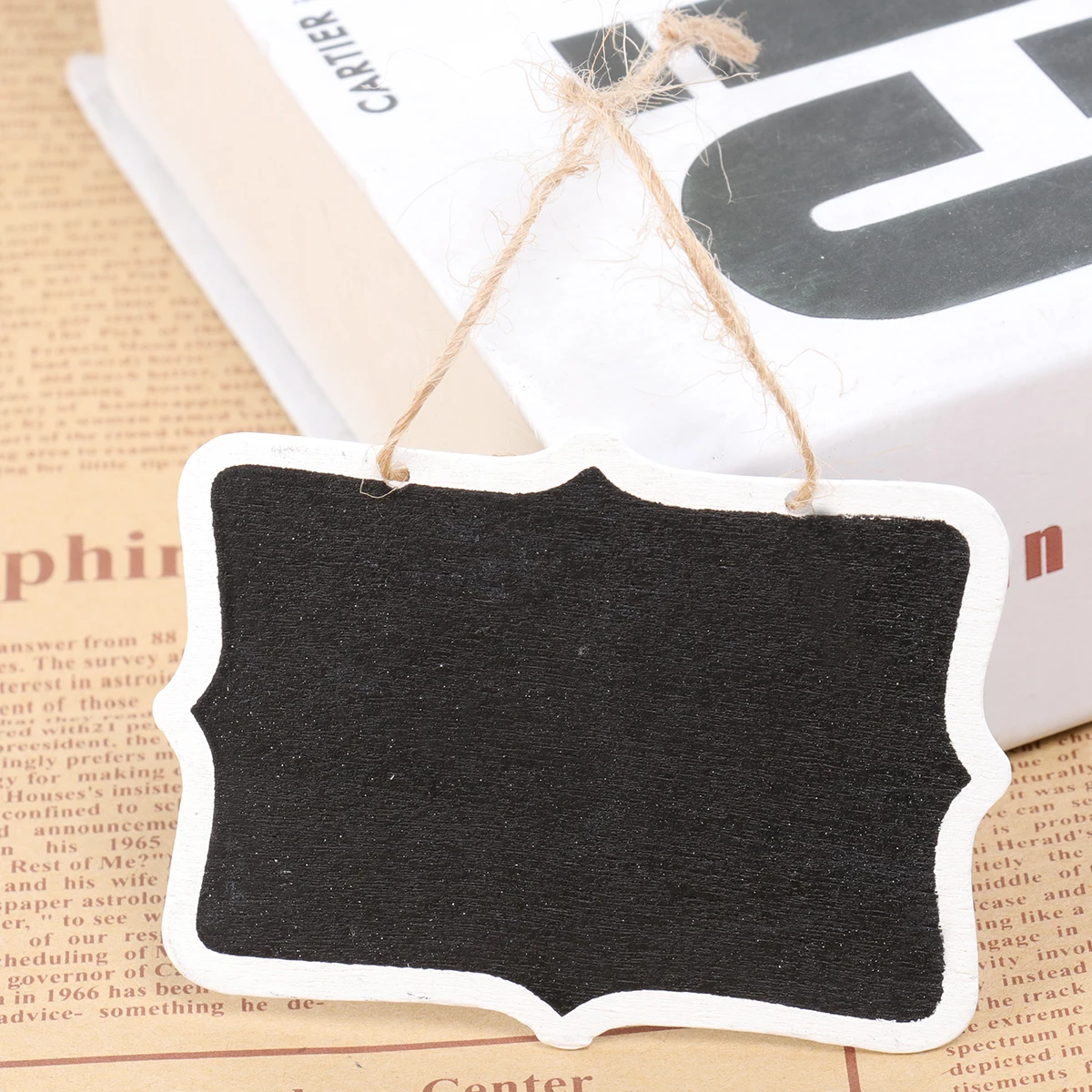 

20pcs Wooden Mini Double Sided Chalkboards Erasable Message Boards For Kids Party Cafe Wedding Christmas Hanging Signs Reusable