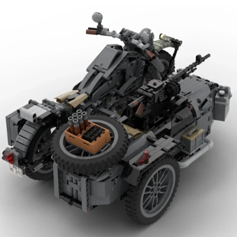 Military Vehicle Model Moc Building Bricks World War II Motorcycles Technology Blocks Gifts Christmas Toys DIY Sets Assembly