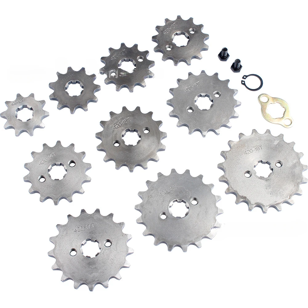 420 10/12/13/14/15/16/17/18/19 Tooth Front Engine Sprocket 17mm For 70cc 110cc 125cc Pit Dirt Bike Replacement Accessories image 5