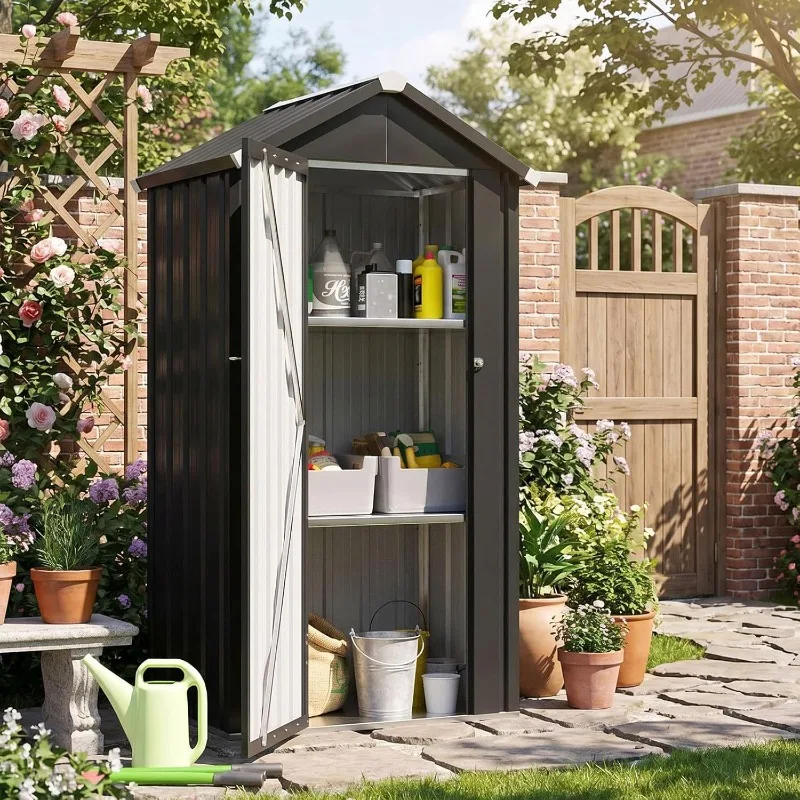 Vertical metal tool cabinet, rain and sun protection outdoor metal locker tool cabinet