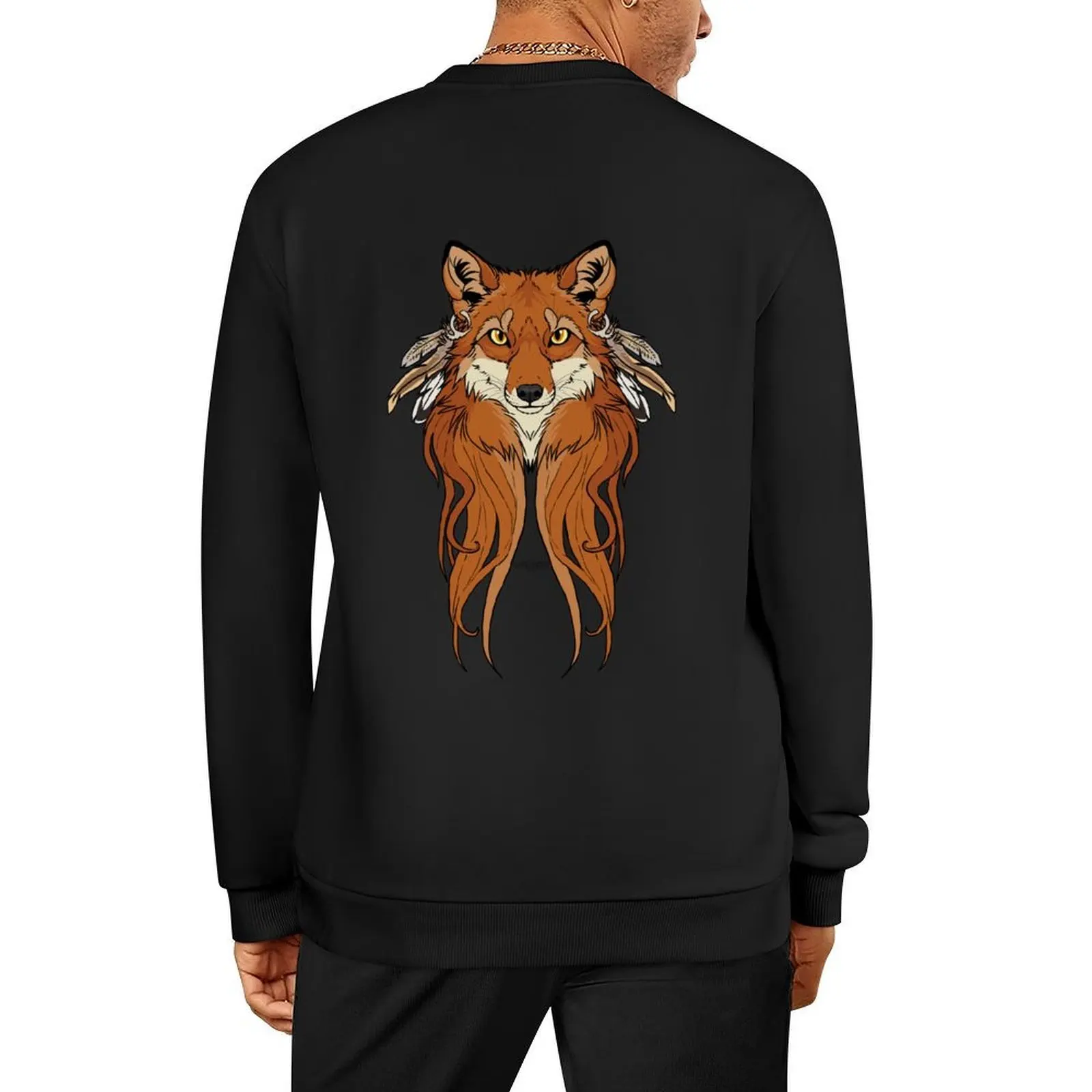 

Tribal Fox Pullover men's clothing men's clothes men clothes autumn new products hooded sweatshirts