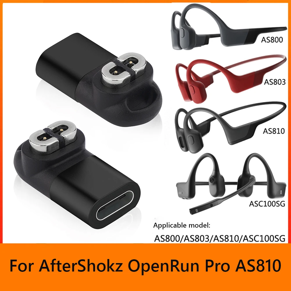 Magnetic Charger Type-C Charging Adapter for After Shokz AS800 AS803 OpenRun Pro Mini OpenComm Bone Conduction Headphones