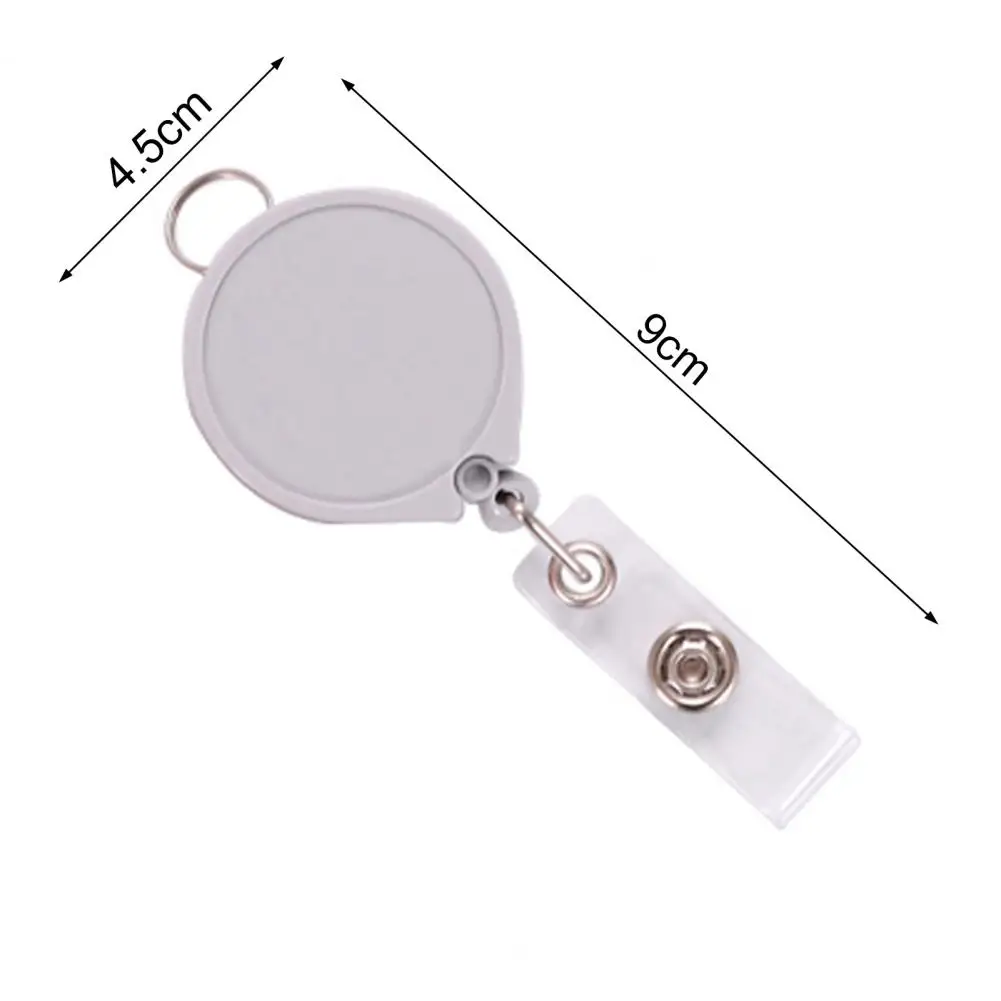 Name Tag Reel Ultra-Light Adjustable Plastic Retractable Badge Holder ID Card Extender Elastic Keychain Anti Lost Office Supply