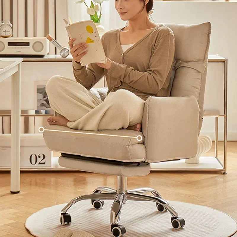 g*-Swivel Designer Office Chair Backrest Wheels Luxury Comfortable Office Chair Mobile Footrest Silla Oficina Trendy Furniture/.
