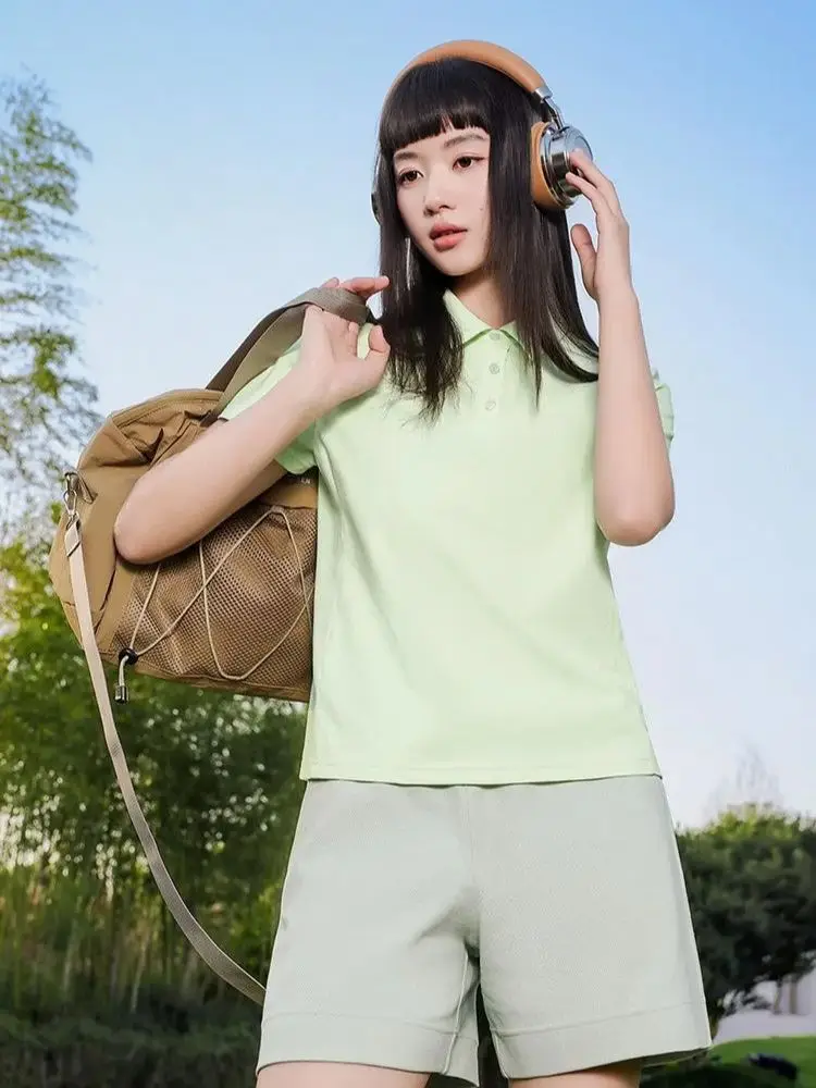 Quick-drying Sports Top: Breathable Summer T-shirt Polo Neck Short-sleeved Loose-fit Top Running Fitness UPF50+