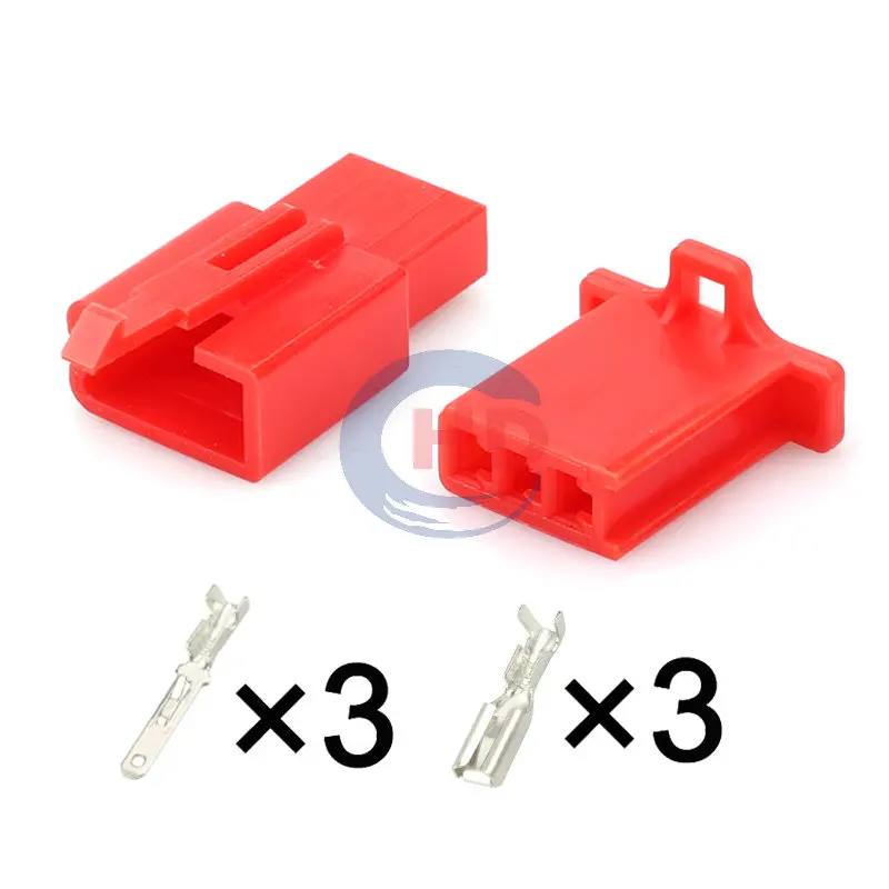 1-20 sets 3 Pin EV/Scooter/Moped Plug & Socket: Handlebar, Motor, Meter, Light HD031A-2.8-11R HD031A-2.8-21R