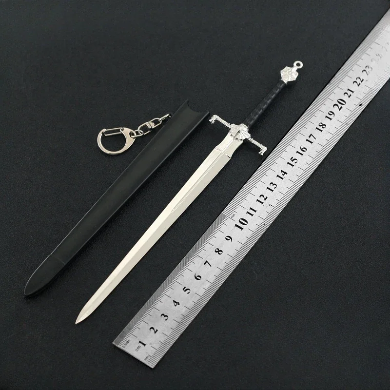 22cm Game TV Weapon Blackfyre Sword Valyrian Steel Metal Medieval Weapon Keychain Model Samurai Weapon Birthday Gift Toys Kids